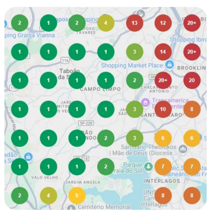 Análise de ranking de palavra chave por região